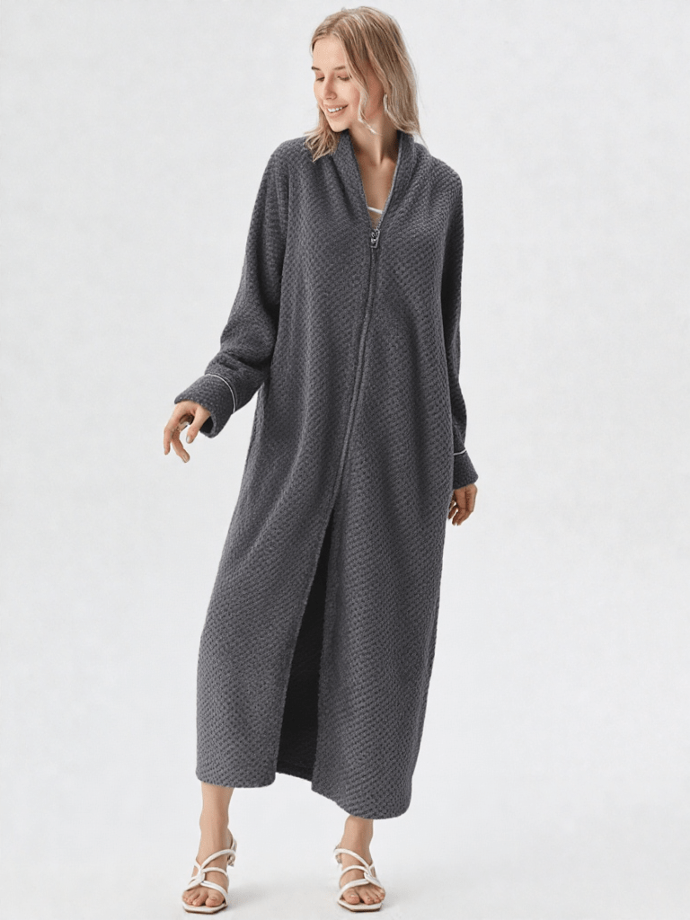 Robe de chambre femme avec fermeture éclair | Moments cocooning