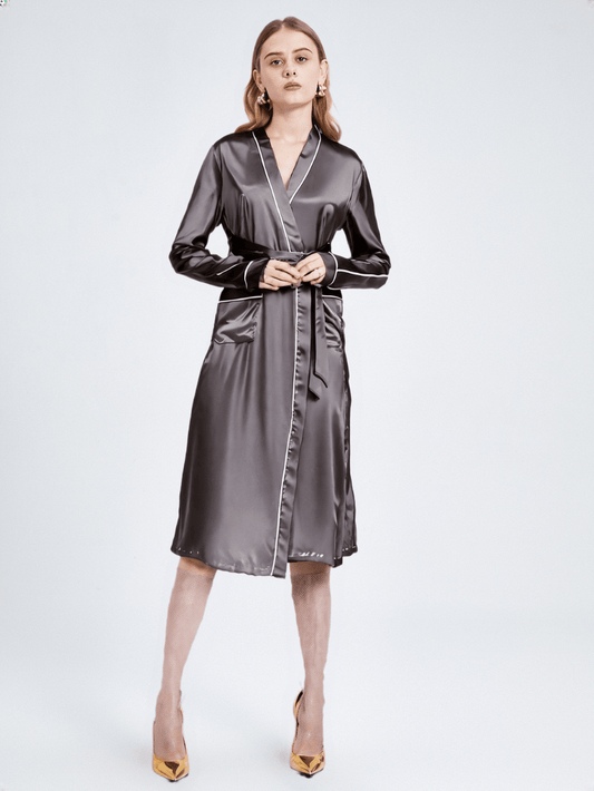 Robe de chambre femme en soie longue - Ma robe de chambre