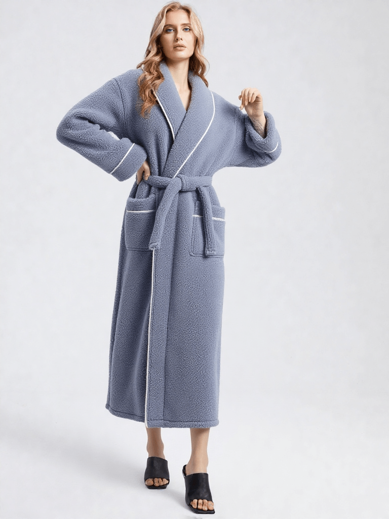 Robe de chambre femme polaire longue grande taille Confort