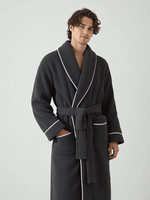 Robe de chambre homme polaire noir - Vignette | Ma robe de chambre