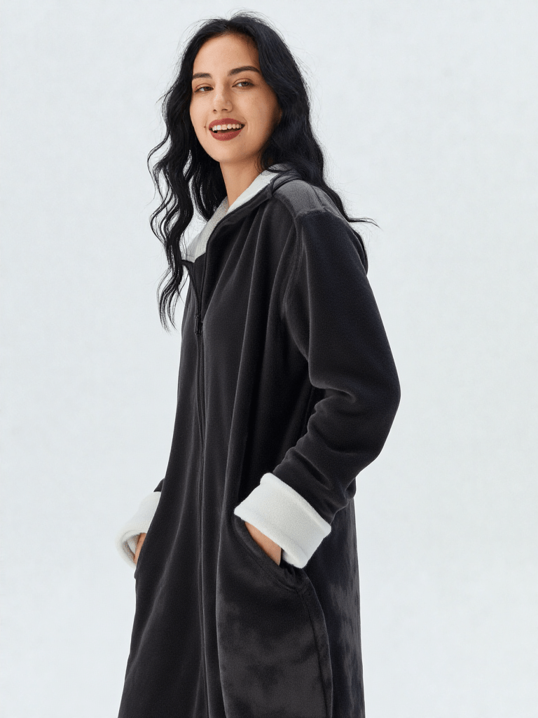 Capuche Robe De Chambre Grande Taille Pour Femme Robe De Chambre