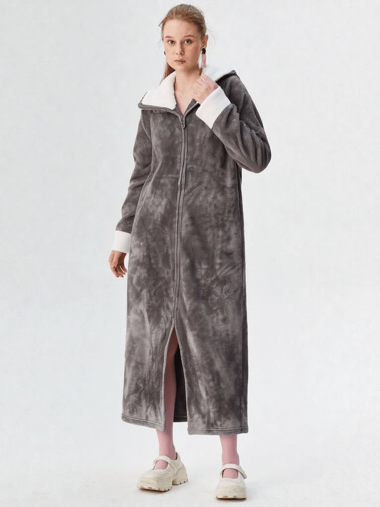 Robe de chambre longue et chaude pour femme Douceur, confort