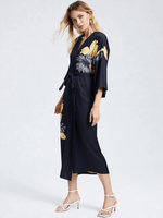 Robe de chambre longue satin femme - Vignette | Ma robe de chambre