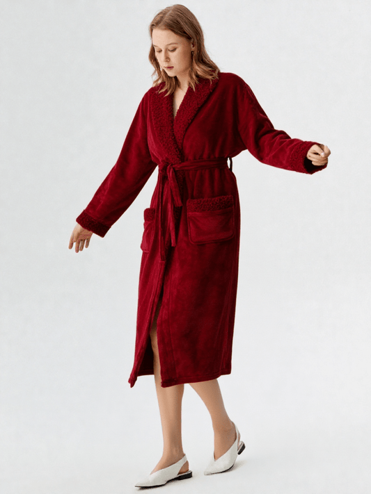 Robe de chambre longue velours femme - Ma robe de chambre