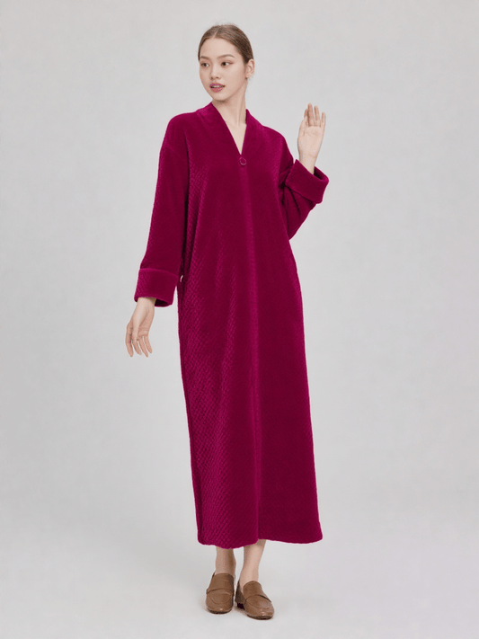 Robe de chambre longue zippée femme - Ma robe de chambre