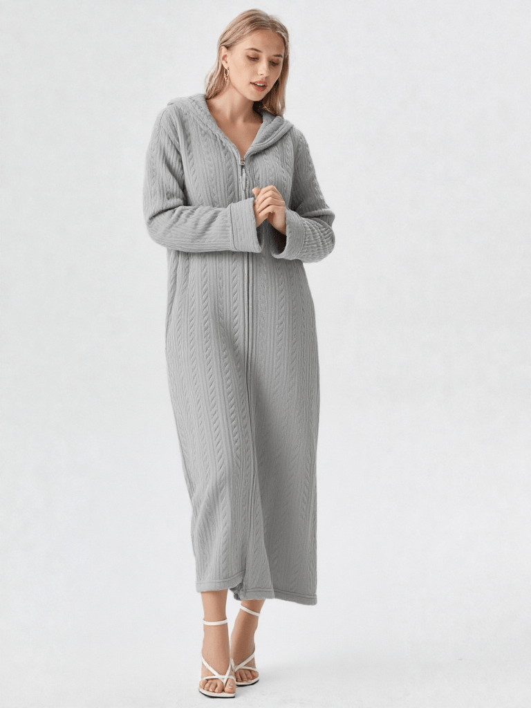 Robe de chambre polaire a capuche femme Confort douillet