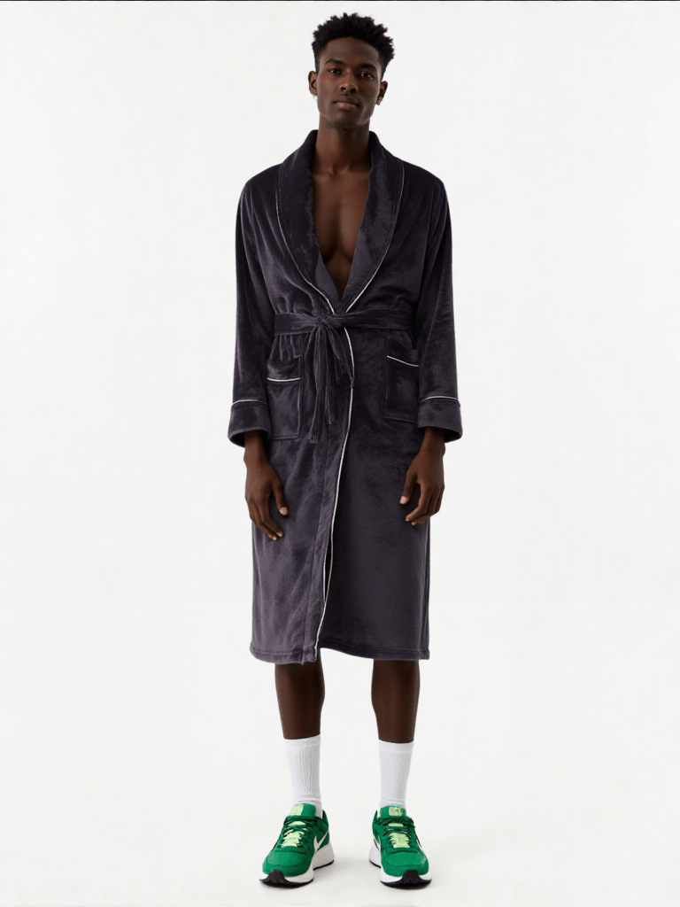 Robe de chambre polaire pour homme Chaleur enveloppante