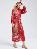 Robe de chambre satin rouge - Vignette | Ma robe de chambre