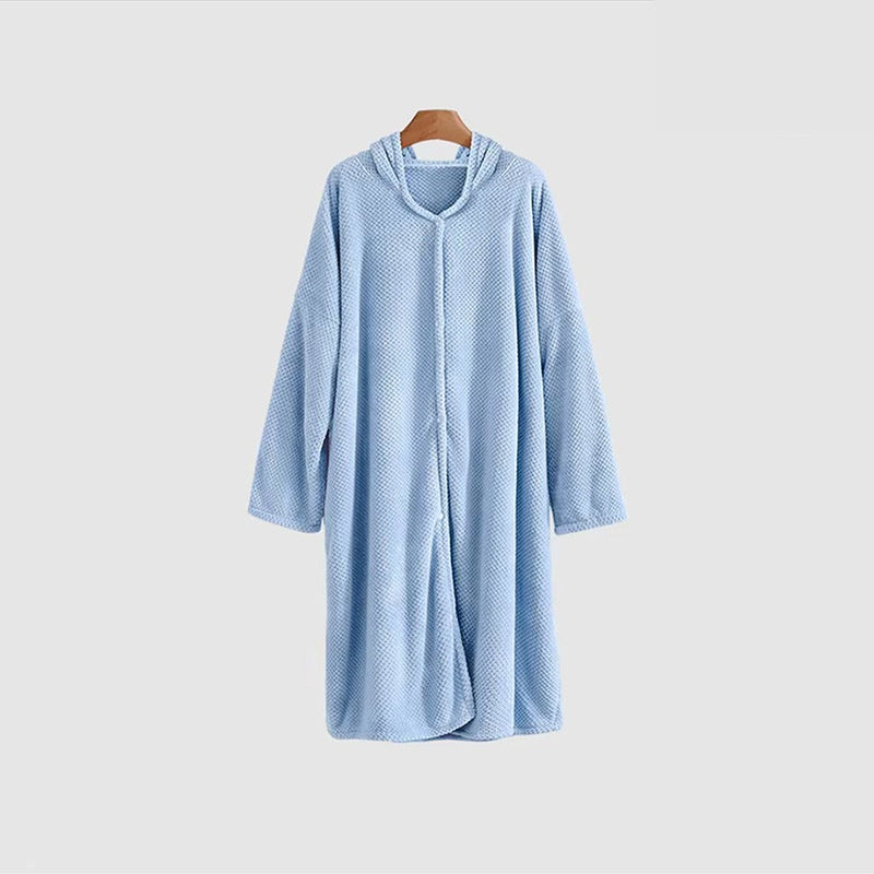 Peignoir éponge zippé femme