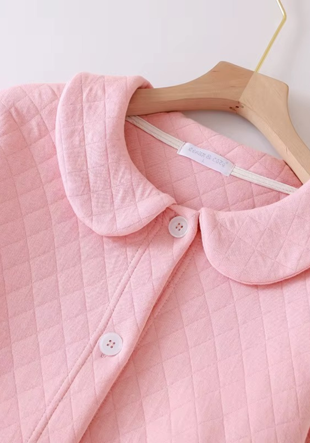 Robe de chambre femme chaude longue boutonnée