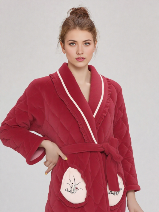 Belle robe de chambre chaude femme