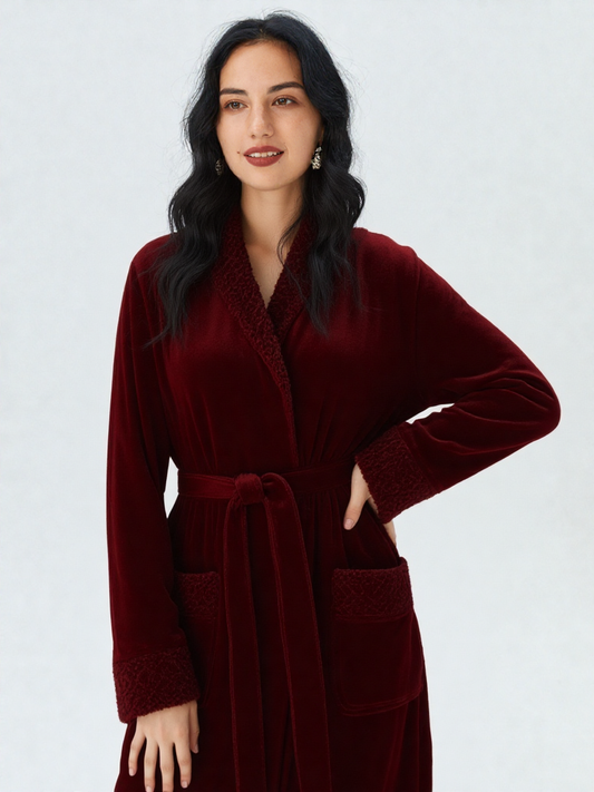 Polaire robe de chambre femme