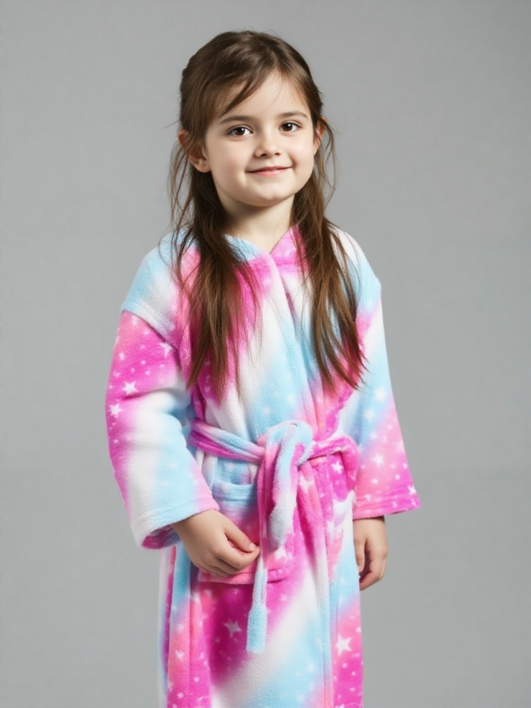 Détail matière et finitions, robe de chambre 12 ans fille