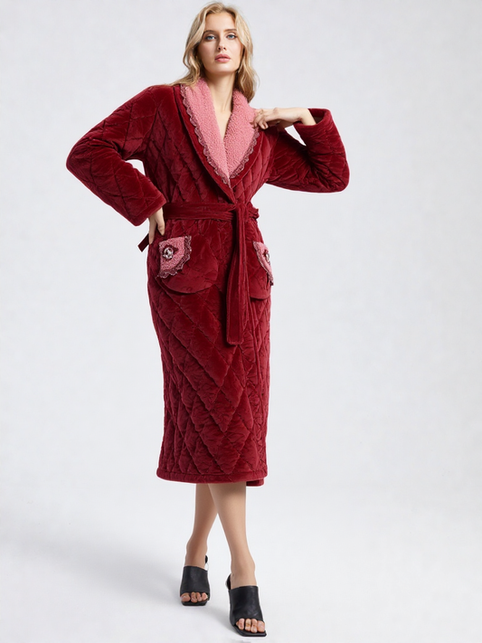 Robe de chambre douillette matelassée