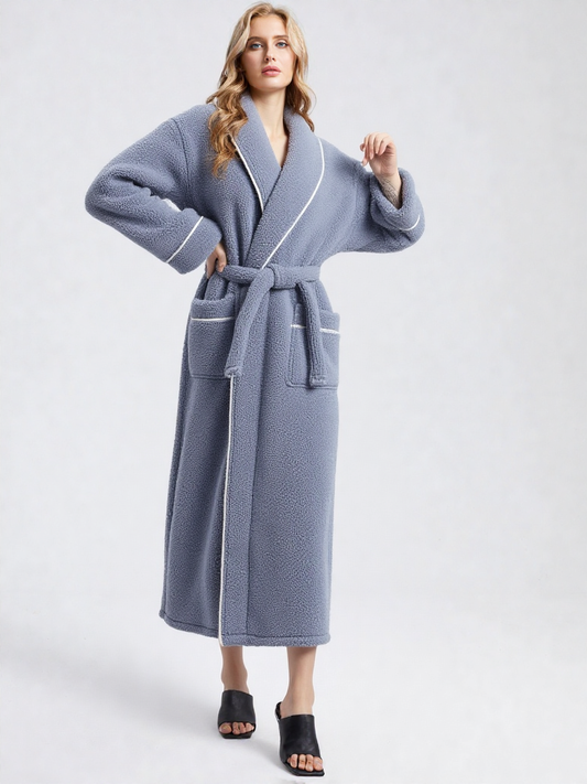 Robe de chambre femme polaire longue grande taille