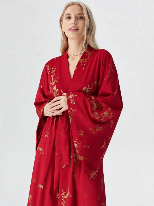 Robe de chambre kimono satin femme