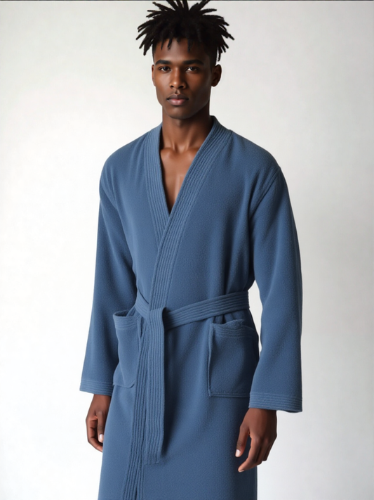 Robe de chambre pour homme en ratine de coton