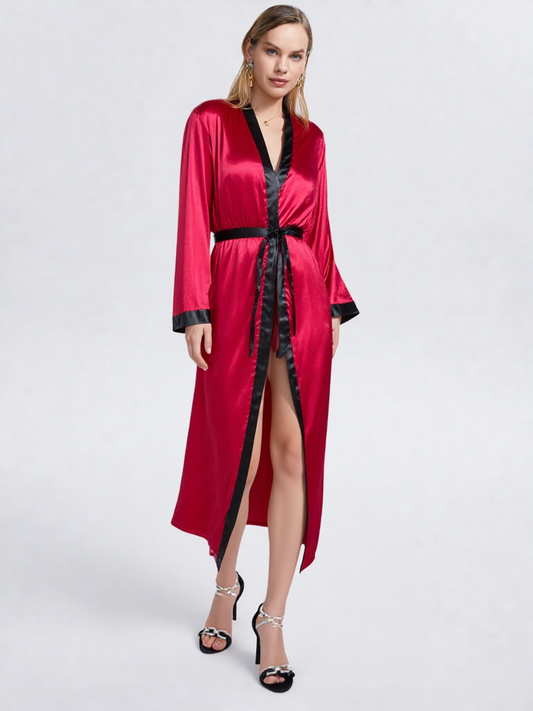 Robe de chambre satin grande taille