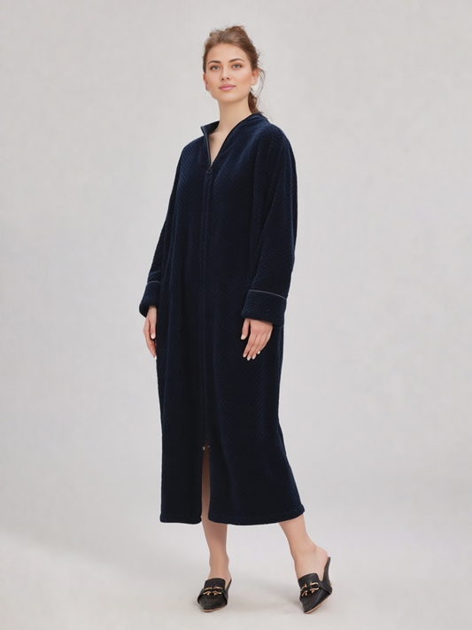 Robe de chambre zippée polaire femme