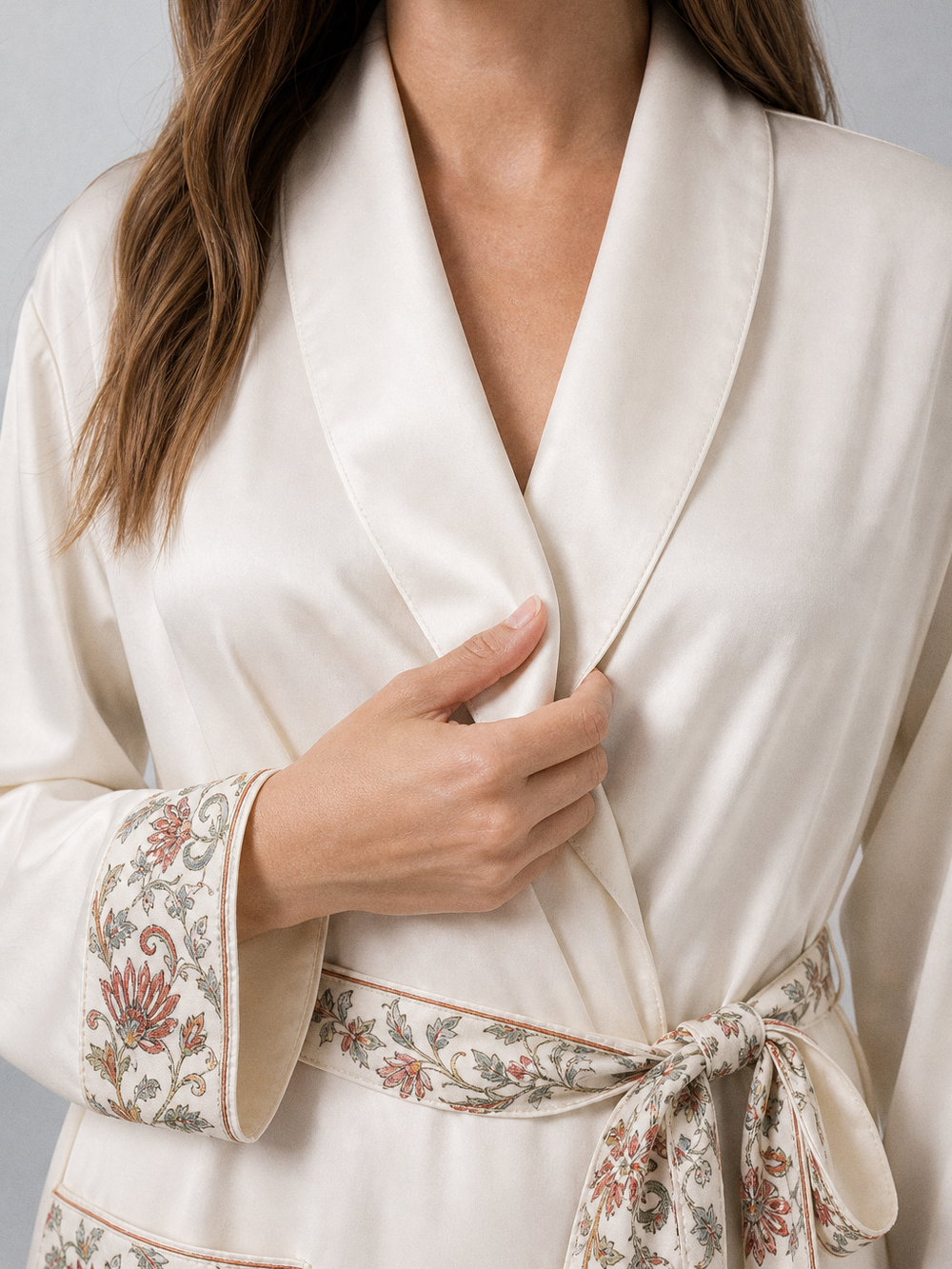 Peignoir chinois femme – gros plan matière