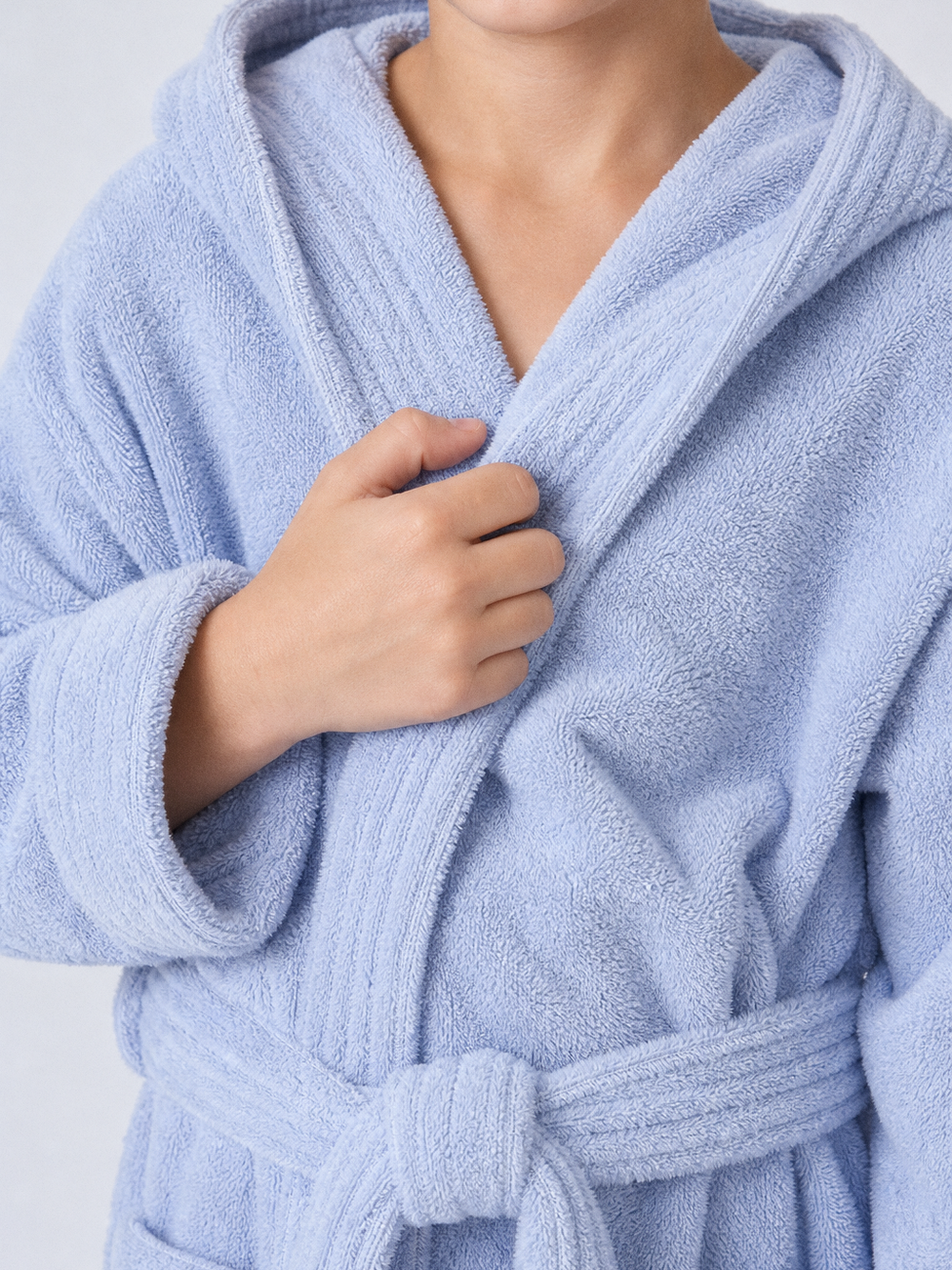Peignoir éponge fille 10 ans – gros plan matière