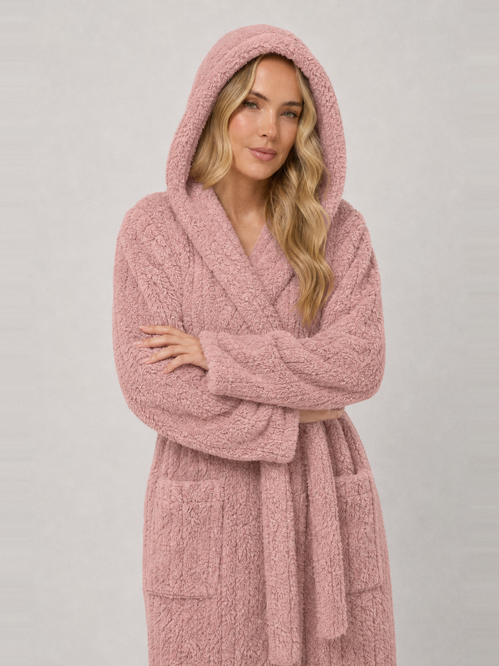 Peignoir femme doudou – capuche