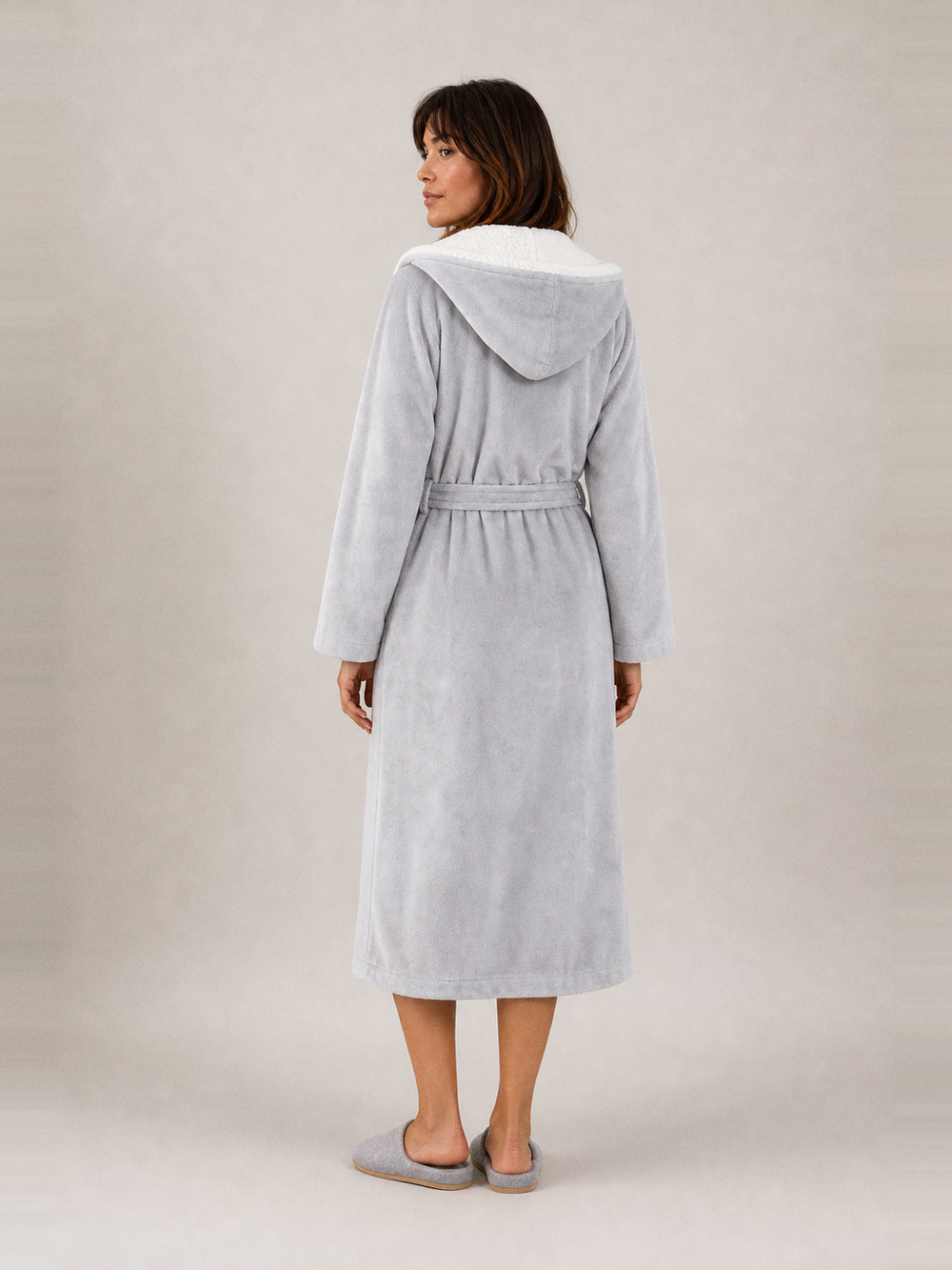 Peignoir femme long polaire – vue de dos