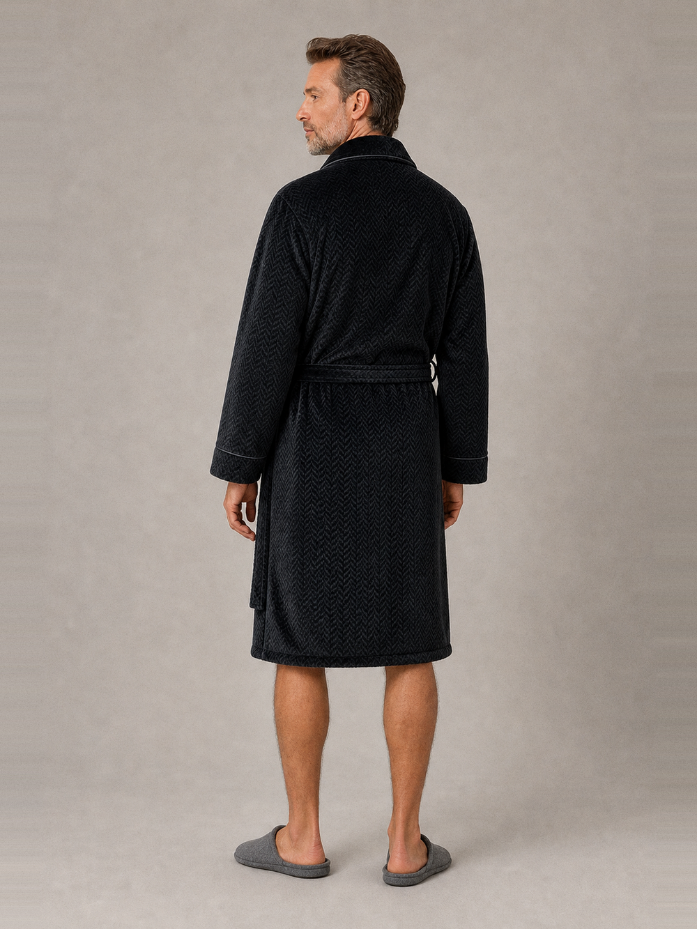 Peignoir homme luxe velours – vue de dos
