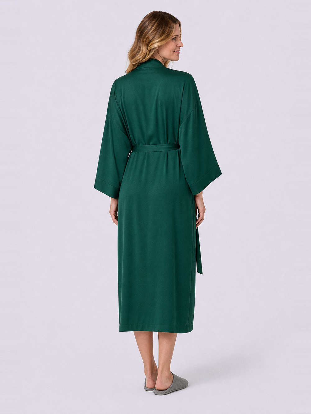 Peignoir kimono femme long – vue de dos