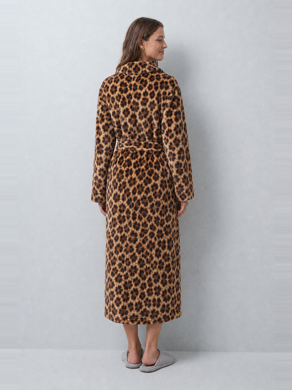 Peignoir léopard femme – vue de dos