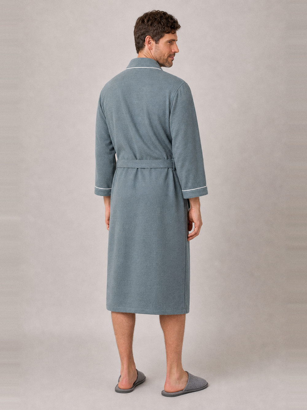 Peignoir nid d'abeille homme grande taille – vue de dos