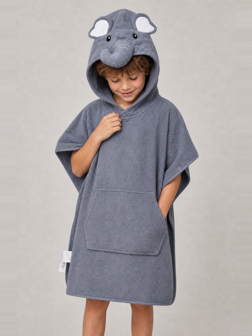 Poncho robe de chambre – ceinture et poches