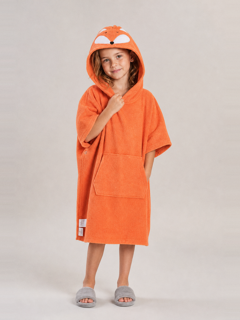 Poncho robe de chambre enfant – portée de face