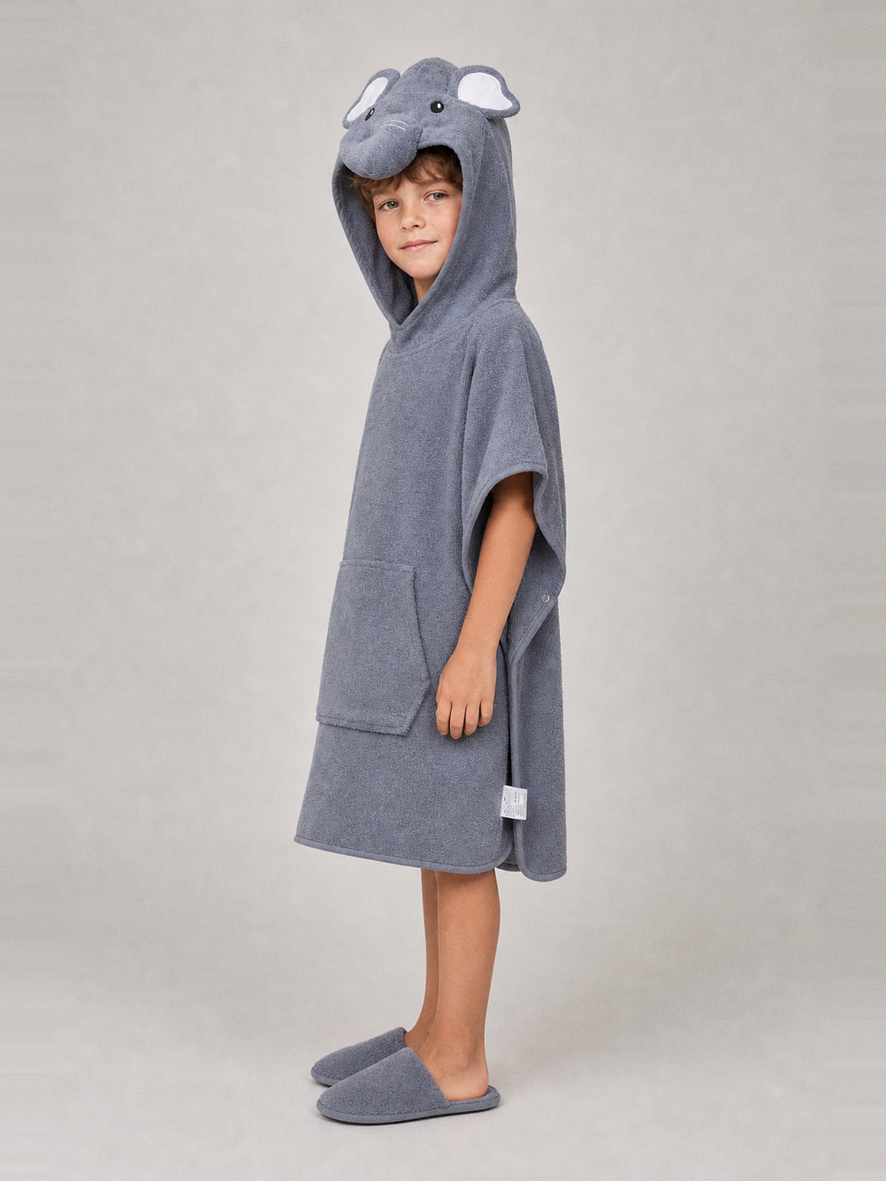 Poncho robe de chambre – longueur portée de profil