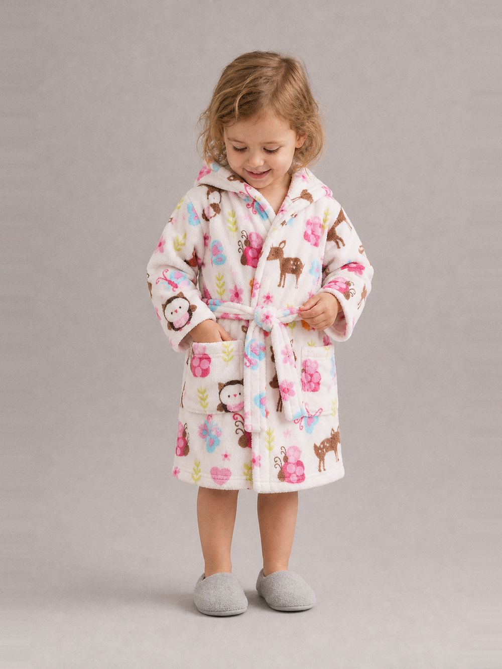 Robe de chambre 2 ans – ceinture et poches