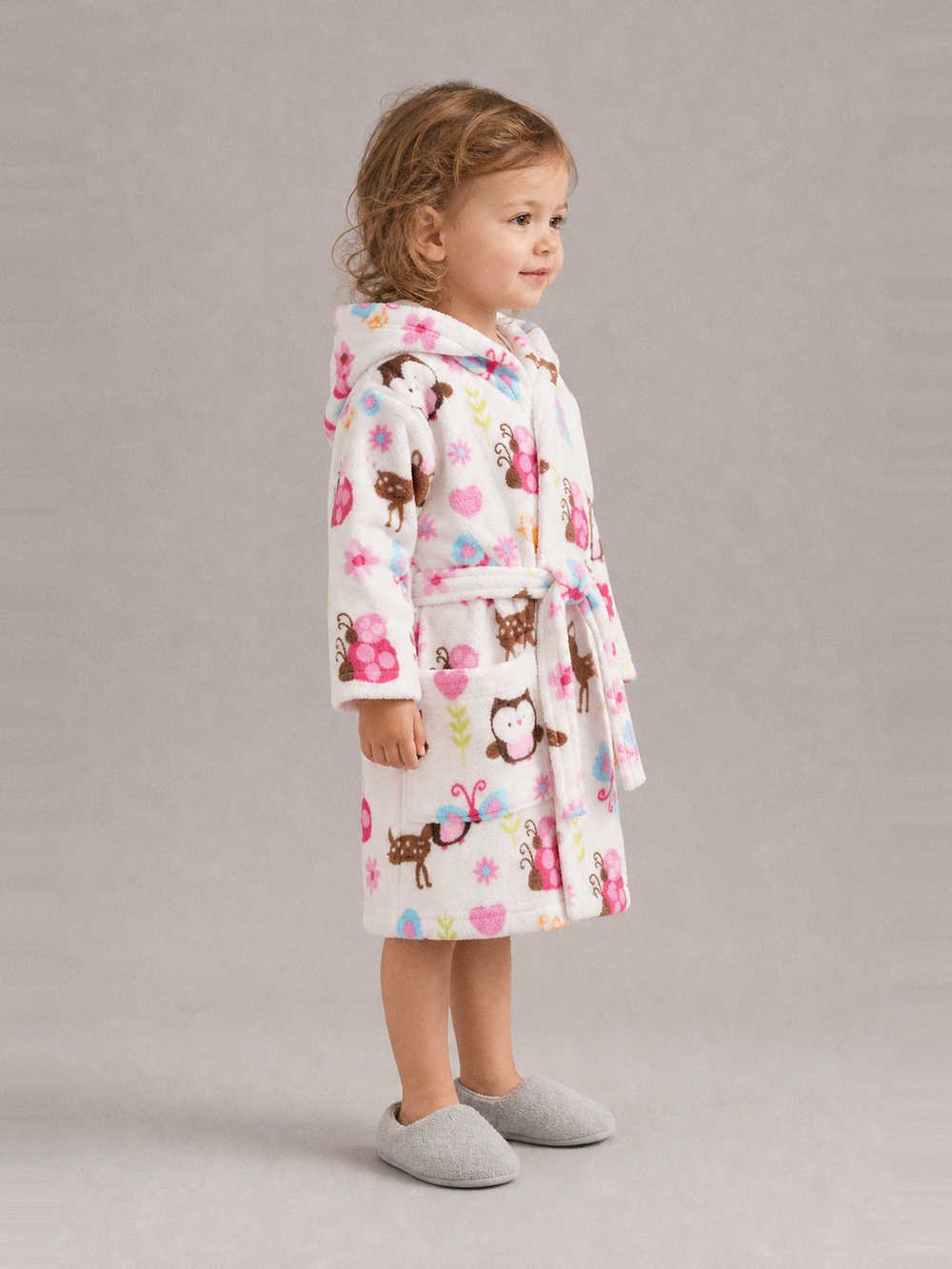 Robe de chambre 2 ans – longueur portée de profil