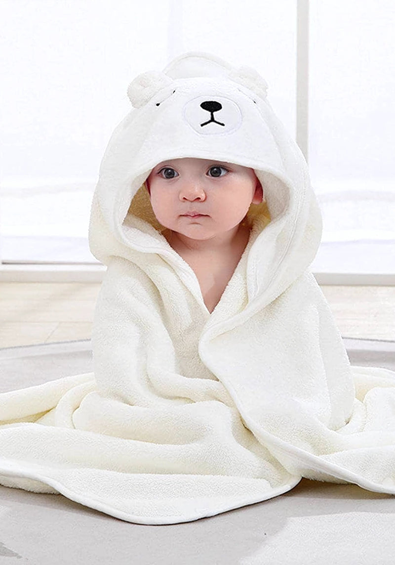 Robe de chambre bebe 12 mois, vue portée, blanc