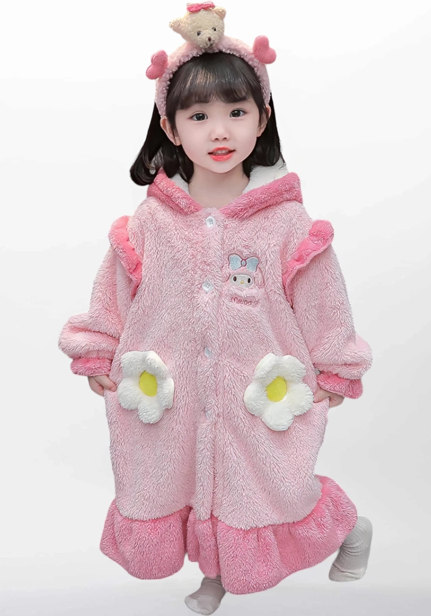 Robe de chambre bébé fille sale