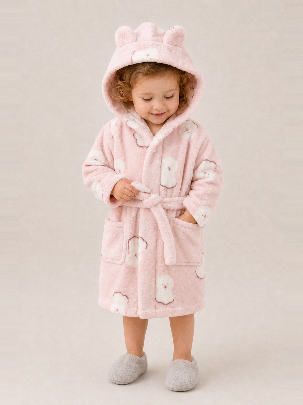 Robe de chambre bébé fille 18 mois – ceinture et poches