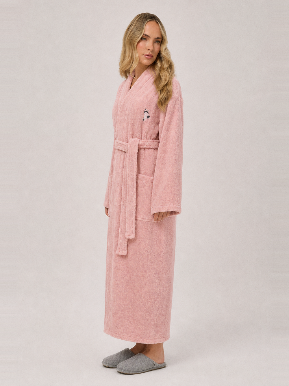 Robe de chambre cadeau maman – longueur portée de profil