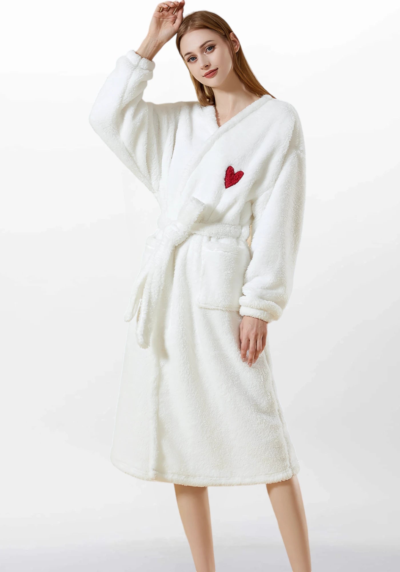 Robe de chambre courte chaude femme