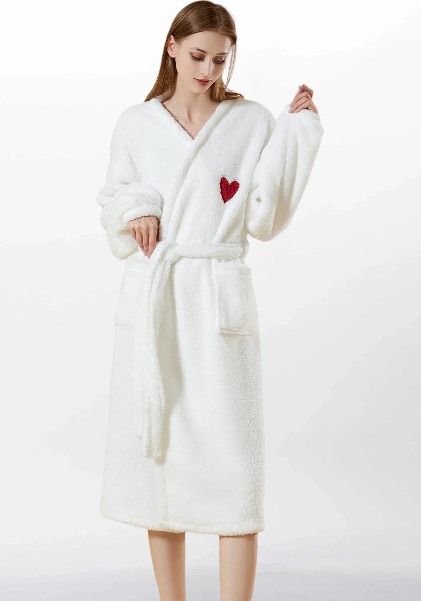 Robe de chambre courte chaude femme