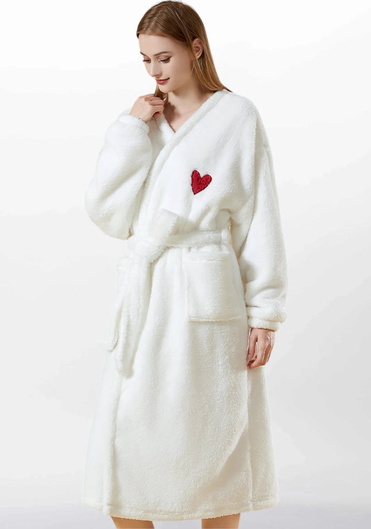 Robe de chambre courte chaude femme