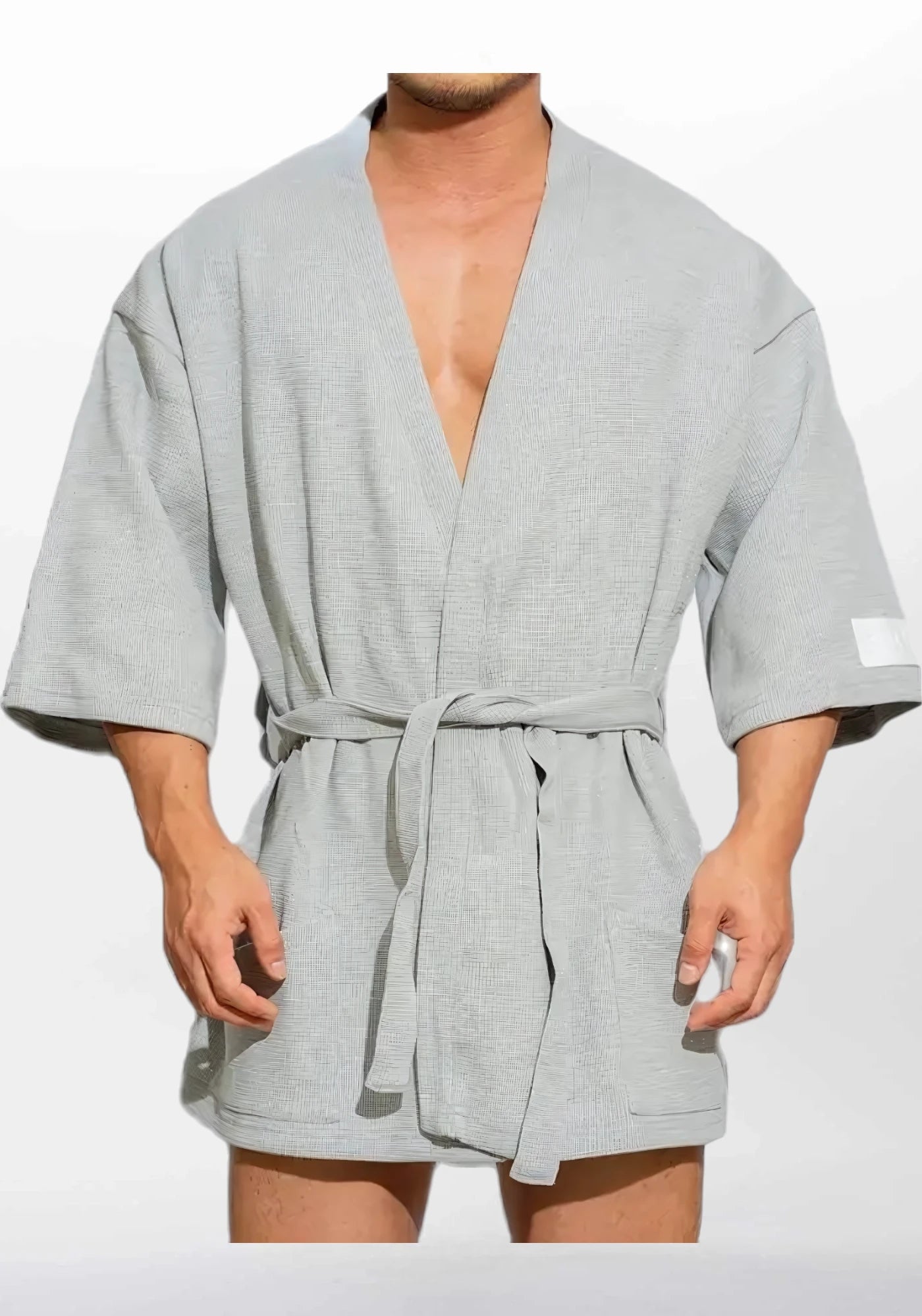 Robe de chambre courte homme polaire