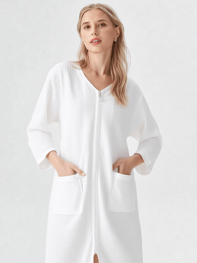 Robe de chambre courte zippée femme - Ma robe de chambre