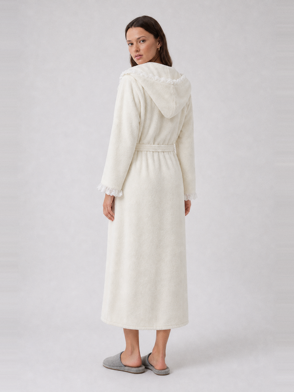 Robe de chambre dentelle – vue de dos