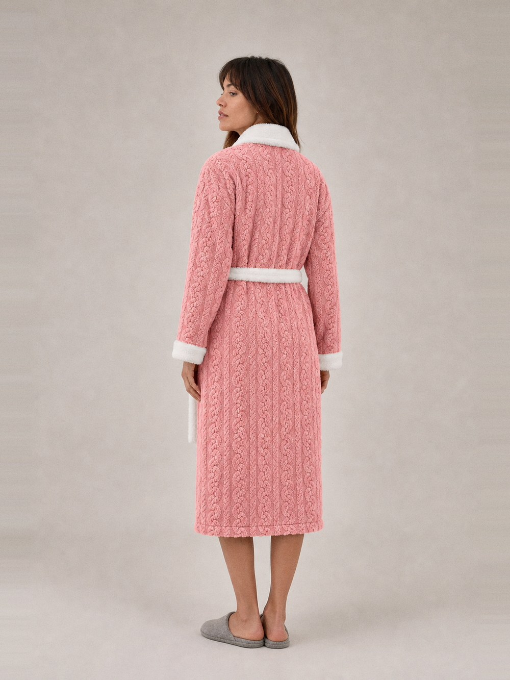 Robe de chambre douce femme – vue de dos
