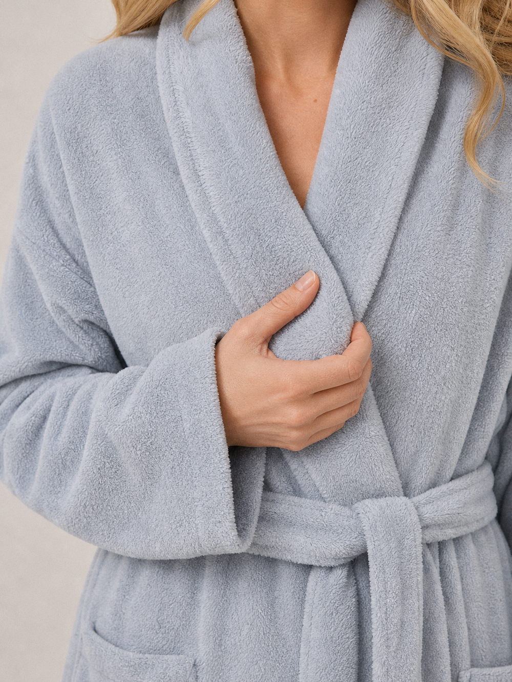 Robe de chambre douce – gros plan matière