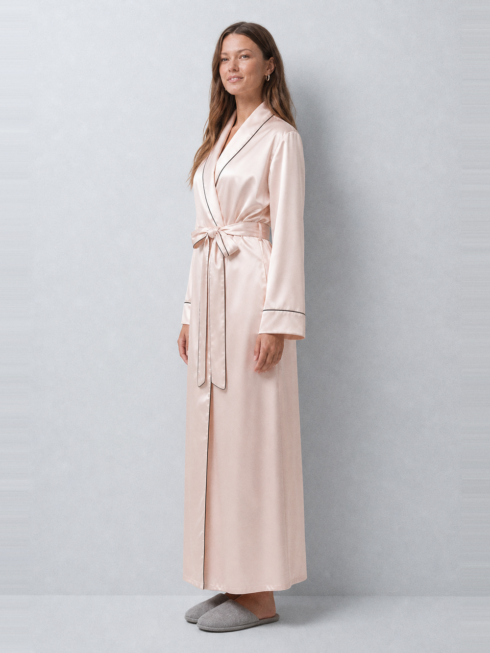Robe de chambre élégante – longueur portée de profil