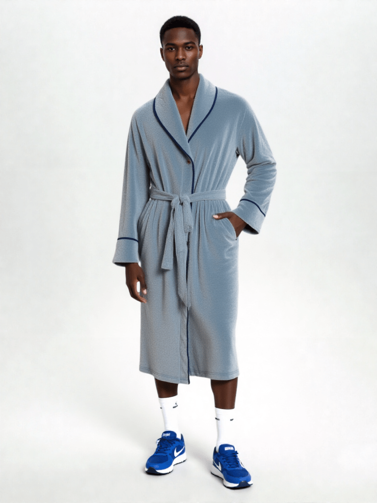 Robe de chambre en courtelle pour homme - Ma robe de chambre